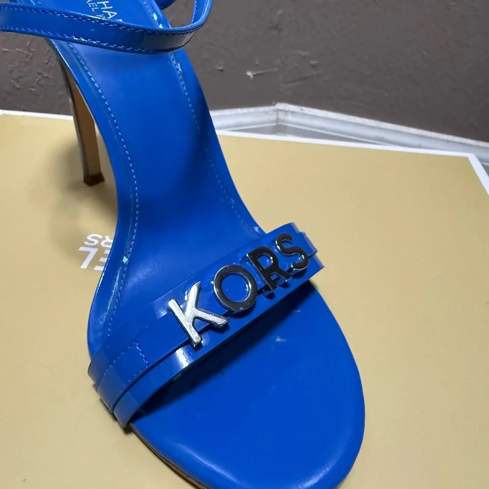 Michael Kors Vibrant Blue Strappy Heels - Picture 2 of 6